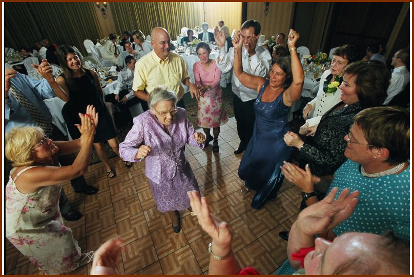 Grandmother Neher shaking it